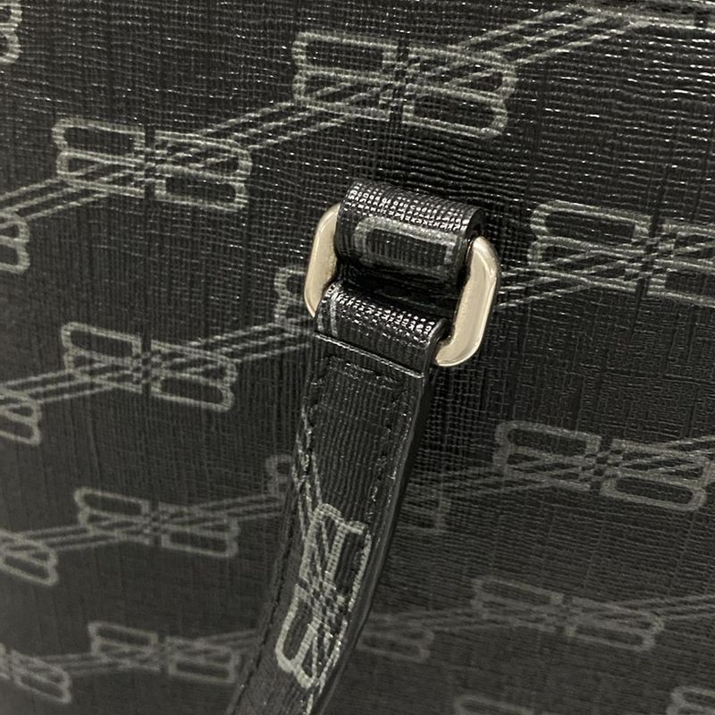 Balenciaga Tote Bag Bbmonogram Signature Medium Shopper 702698 Black And Gray