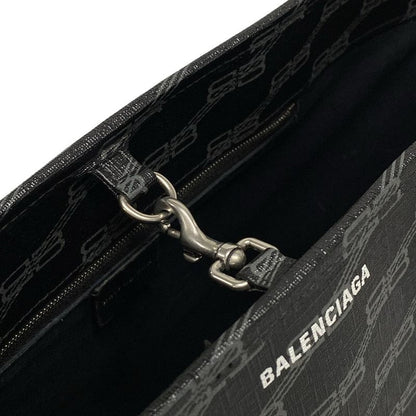 Balenciaga Tote Bag Bbmonogram Signature Medium Shopper 702698 Black And Gray