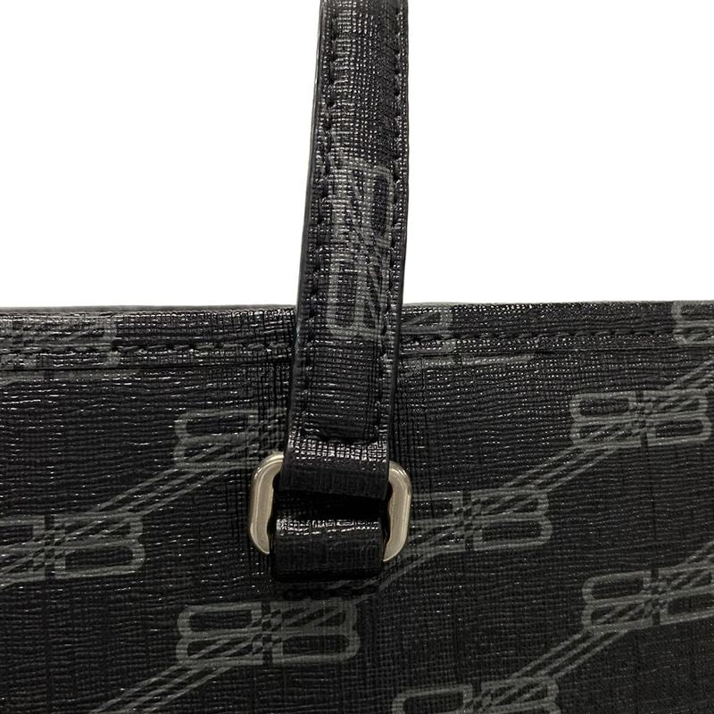 Balenciaga Tote Bag Bbmonogram Signature Medium Shopper 702698 Black And Gray