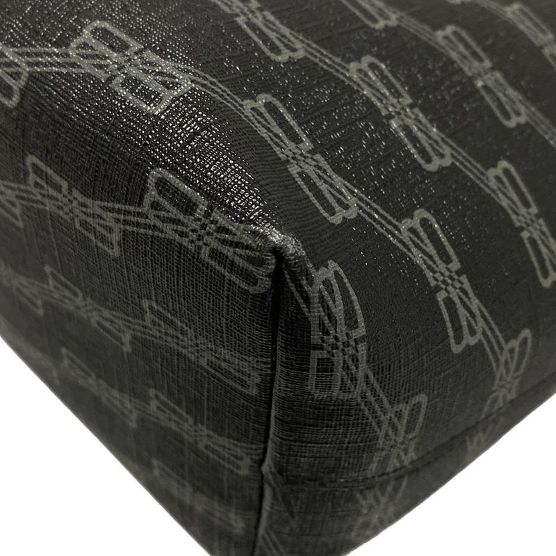 Balenciaga Tote Bag Bbmonogram Signature Medium Shopper 702698 Black And Gray