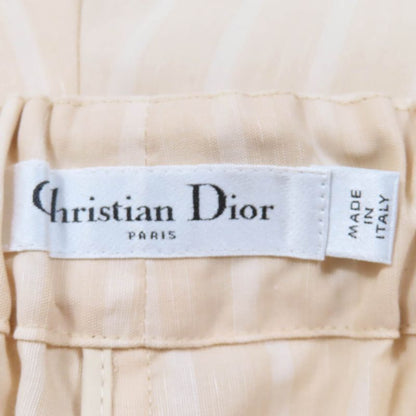 Christian DIOR 23SS 321p05b3157 Cotton Linen Bee Embroidery Lace Stripe Design