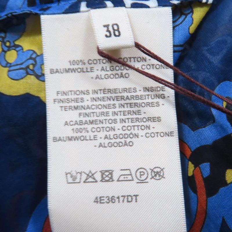 Hermes 24SS 4e3617d Mors Et Gourmettes 100% Cotton Chaine D'ancre Beach Blouse