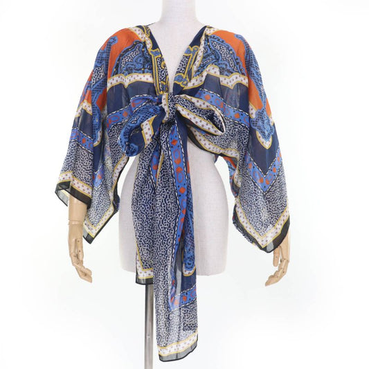 Hermes 24SS 4e3617d Mors Et Gourmettes 100% Cotton Chaine D'ancre Beach Blouse