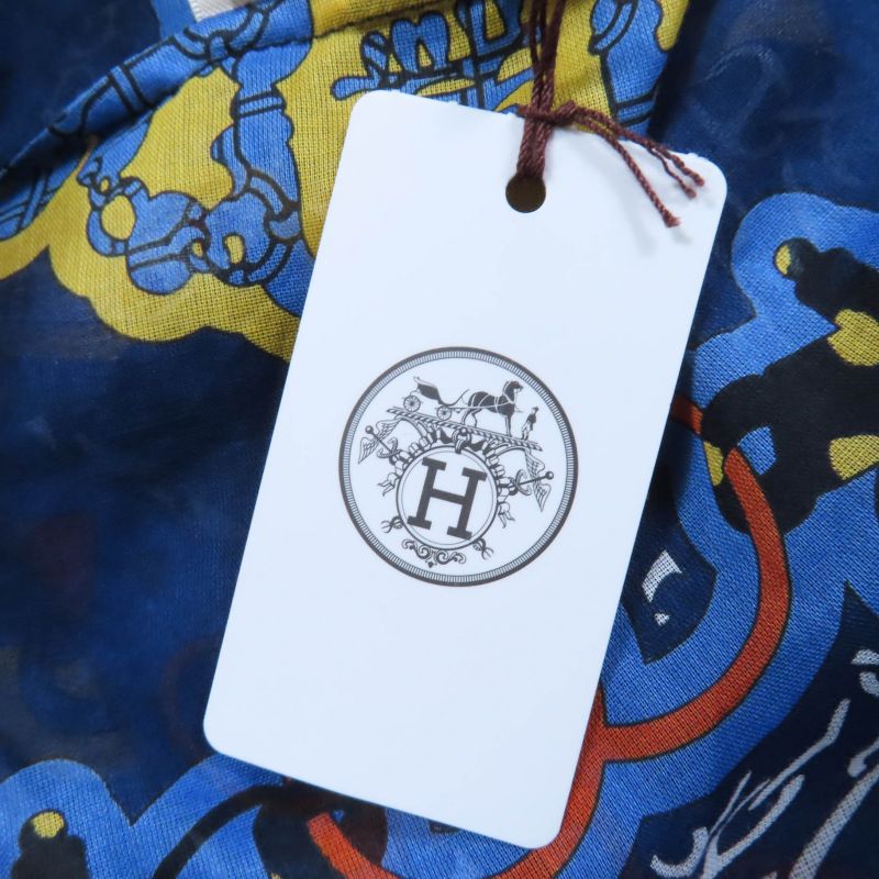 Hermes 24SS 4e3617d Mors Et Gourmettes 100% Cotton Chaine D'ancre Beach Blouse