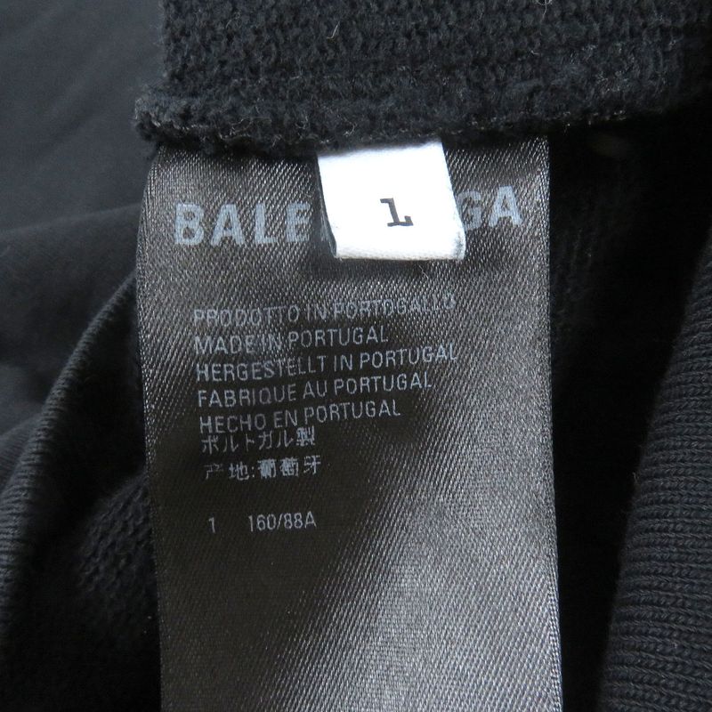 Balenciaga 2021 675003 Logo Embroidery Pullover Hoodie Black 1 Men's