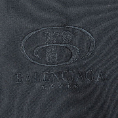 Balenciaga 2021 675003 Logo Embroidery Pullover Hoodie Black 1 Men's