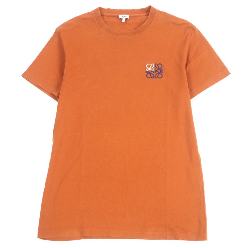 LOEWE H526y22j26 100% Cotton Anagram Embroidery Short Sleeve T-shirt Cut And