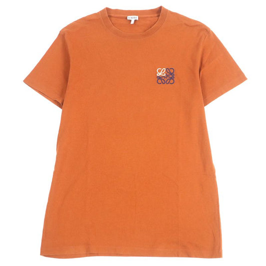 LOEWE H526y22j26 100% Cotton Anagram Embroidery Short Sleeve T-shirt Cut And