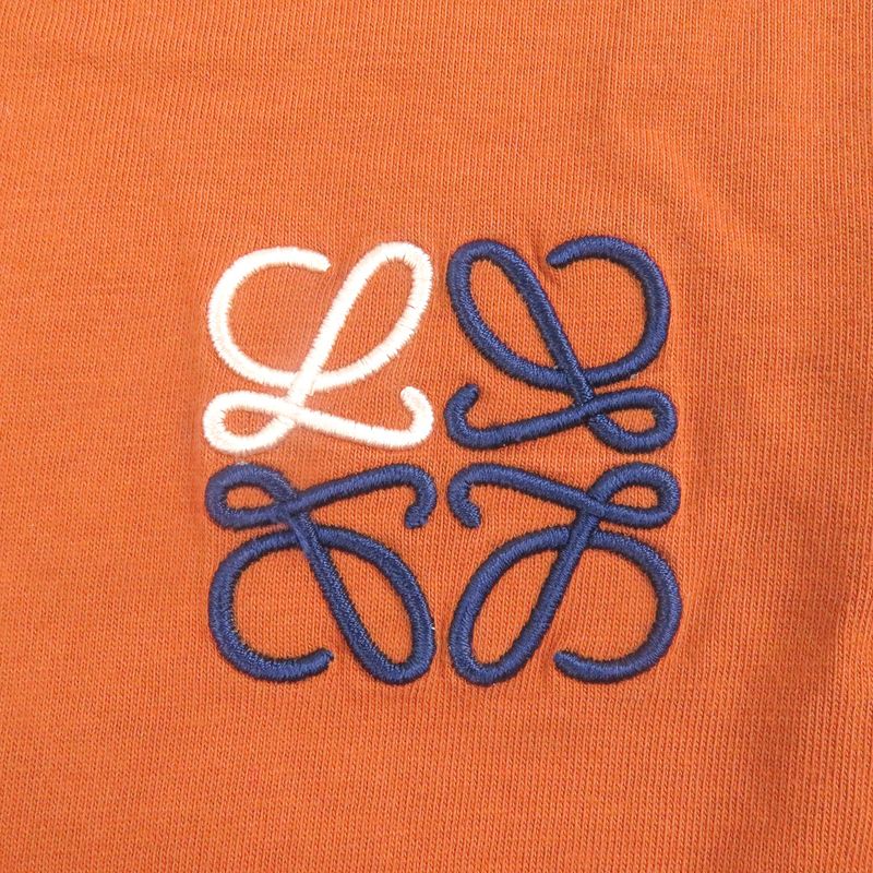 LOEWE H526y22j26 100% Cotton Anagram Embroidery Short Sleeve T-shirt Cut And