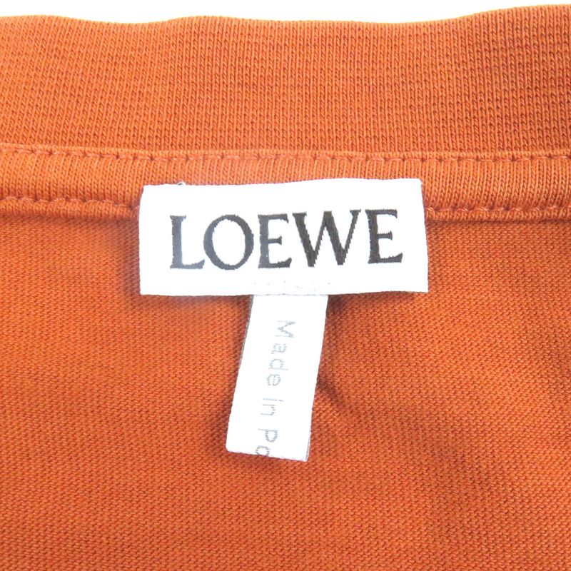 LOEWE H526y22j26 100% Cotton Anagram Embroidery Short Sleeve T-shirt Cut And