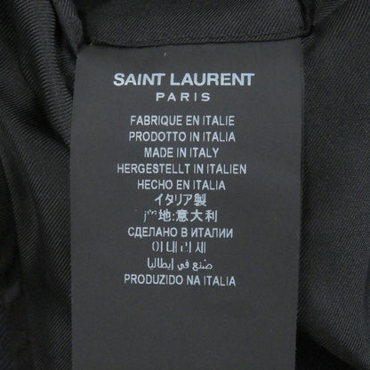 Saint Laurent Paris 2020 625435 Peaked Lapel 100% Silk-lined Single Bleather