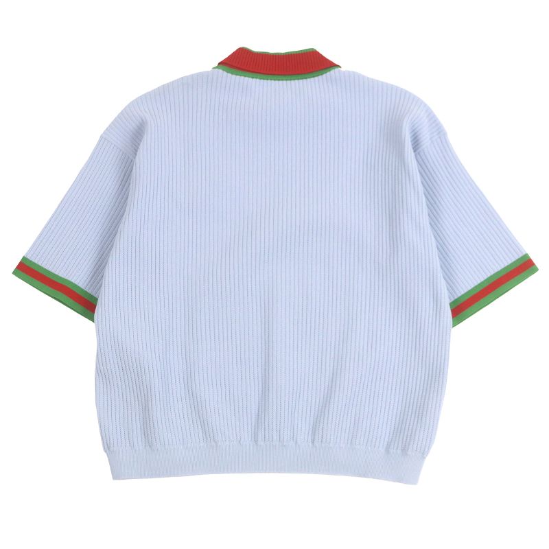 Gucci Adidas Gucci Adidas 700482 Webline Three Stripes Short Sleeves Knit Polo