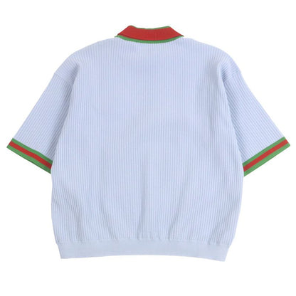 Gucci Adidas Gucci Adidas 700482 Webline Three Stripes Short Sleeves Knit Polo