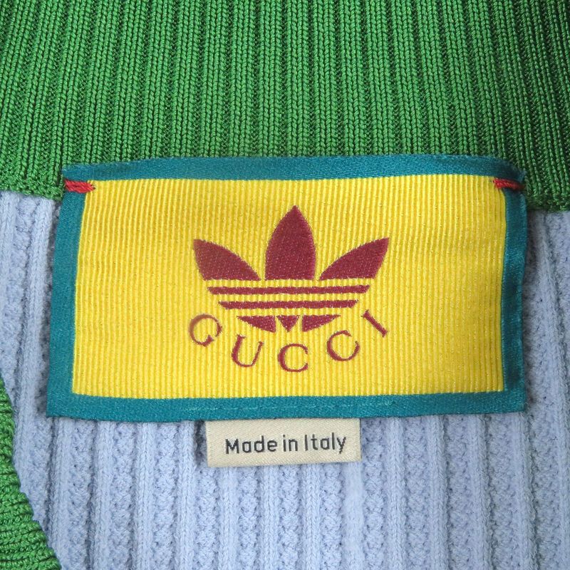 Gucci Adidas Gucci Adidas 700482 Webline Three Stripes Short Sleeves Knit Polo