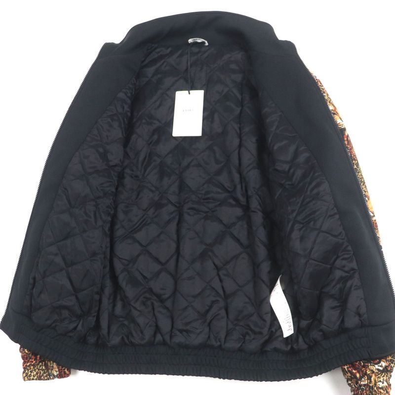 Celine 22AW 2y949435s Eddy Triomphe Leopard Pattern Taiga Cotton Zip-up Track