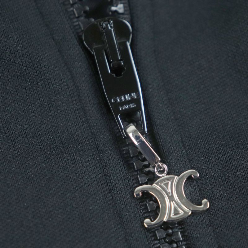 Celine 22AW 2y949435s Eddy Triomphe Leopard Pattern Taiga Cotton Zip-up Track