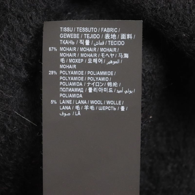  Saint Laurent Paris 2020 632010 67% Mohair Turtleneck Knit Sweater Black M