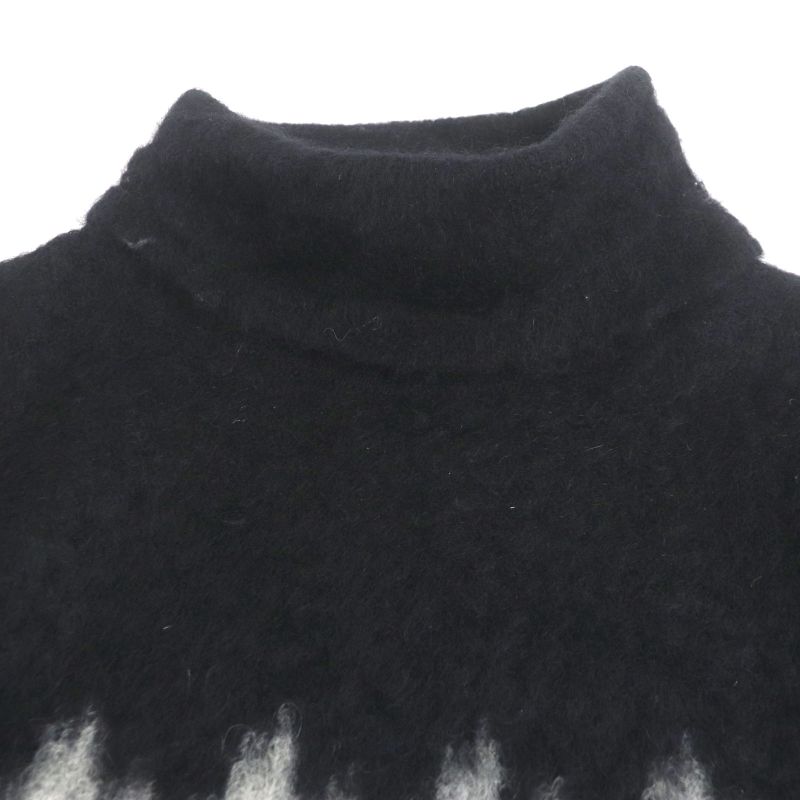  Saint Laurent Paris 2020 632010 67% Mohair Turtleneck Knit Sweater Black M
