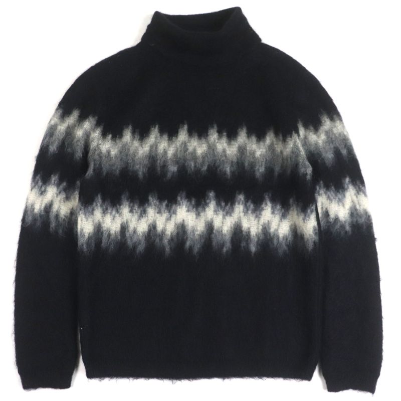  Saint Laurent Paris 2020 632010 67% Mohair Turtleneck Knit Sweater Black M