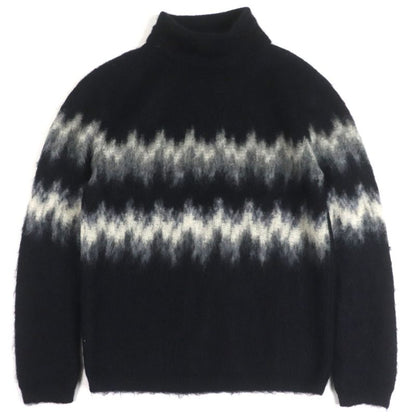  Saint Laurent Paris 2020 632010 67% Mohair Turtleneck Knit Sweater Black M
