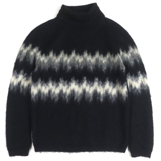  Saint Laurent Paris 2020 632010 67% Mohair Turtleneck Knit Sweater Black M