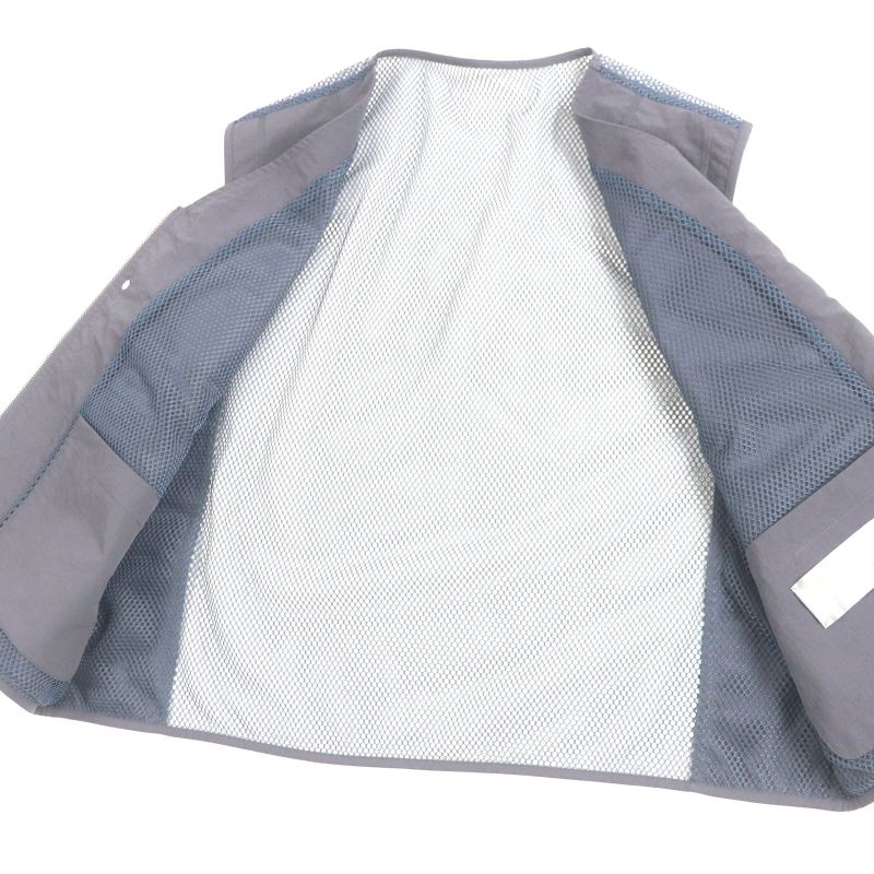 DIOR Om 383c670a5771 Multi Pocket Zipup Vest Nylon Logo Embroidery Back Mesh