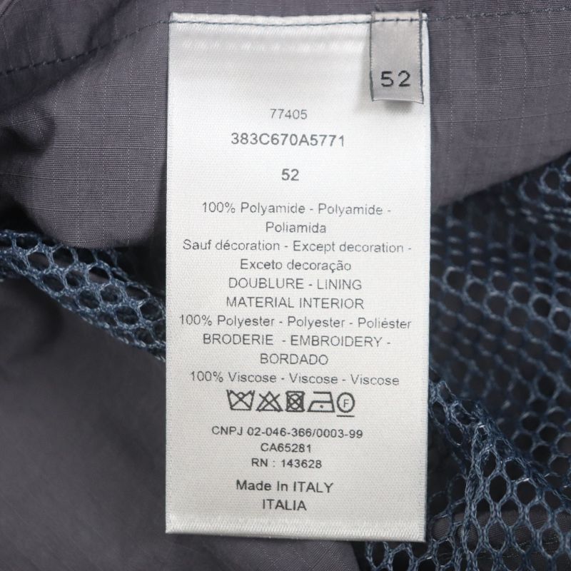 DIOR Om 383c670a5771 Multi Pocket Zipup Vest Nylon Logo Embroidery Back Mesh