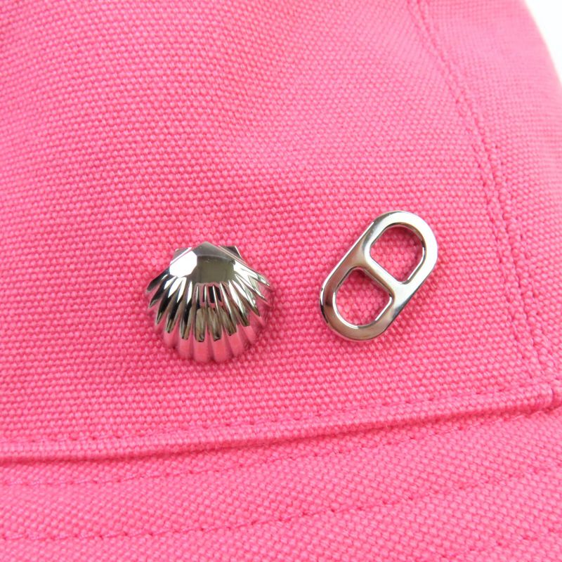 Hermes H241065n Calvi Seashell 100% Cotton Chaine D'ancre Bucket Hat With