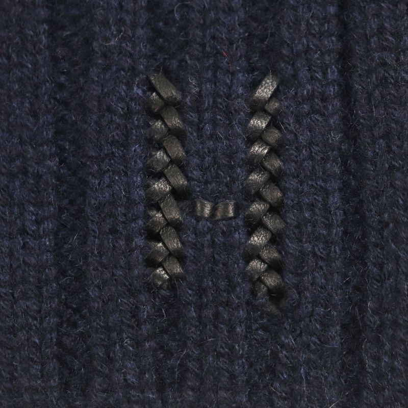 Hermes Mayon Shadow Cashmere 100% Sheepskin Lamb Leather Chaine D'ancre Motif