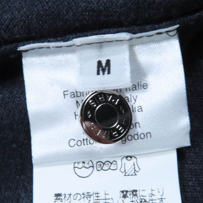 Hermes Sellier 100% Cotton Sellier Button Short Sleeve Polo Shirt Charcoal Gray