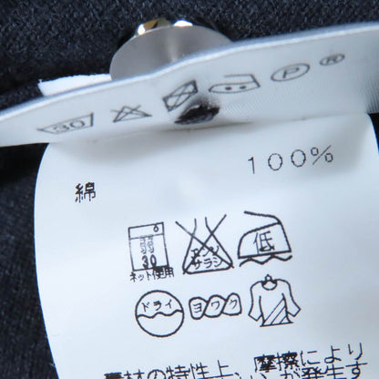 Hermes Sellier 100% Cotton Sellier Button Short Sleeve Polo Shirt Charcoal Gray