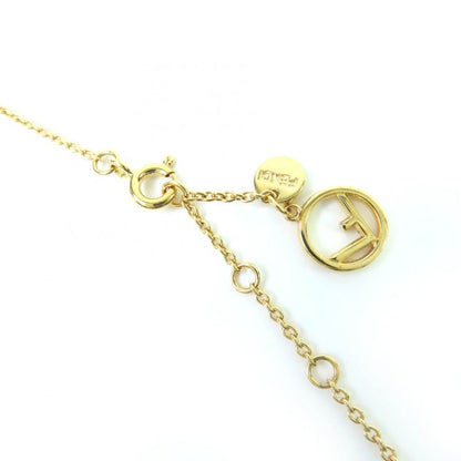 Fendi F Is Fendi Necklace With Crystals Gold With Box Women