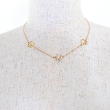 Fendi F Is Fendi Necklace With Crystals Gold With Box Women