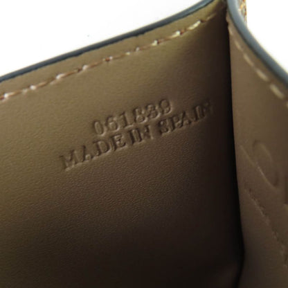 LOEWE Puzzle Plain Card Holder Anagram Engraved Plain Leather Card Case Brown