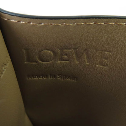 LOEWE Puzzle Plain Card Holder Anagram Engraved Plain Leather Card Case Brown