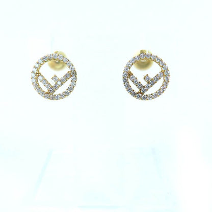 Fendi F Is Fendi Earrings (for Both Ears) Accessories In Gold With Crystals