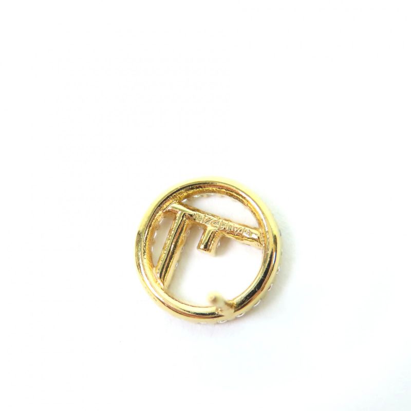 Fendi F Is Fendi Earrings (for Both Ears) Accessories In Gold With Crystals