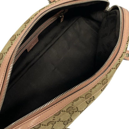 Gucci Shoulder Bag GG Twins/gg Pattern 232958 Beige Dark Brown And Salmon Pink