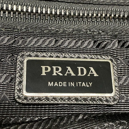 Prada Waist Pouch Re-nylon X Saffiano Leather Belt Bag 2vl033 Black Re-nylon