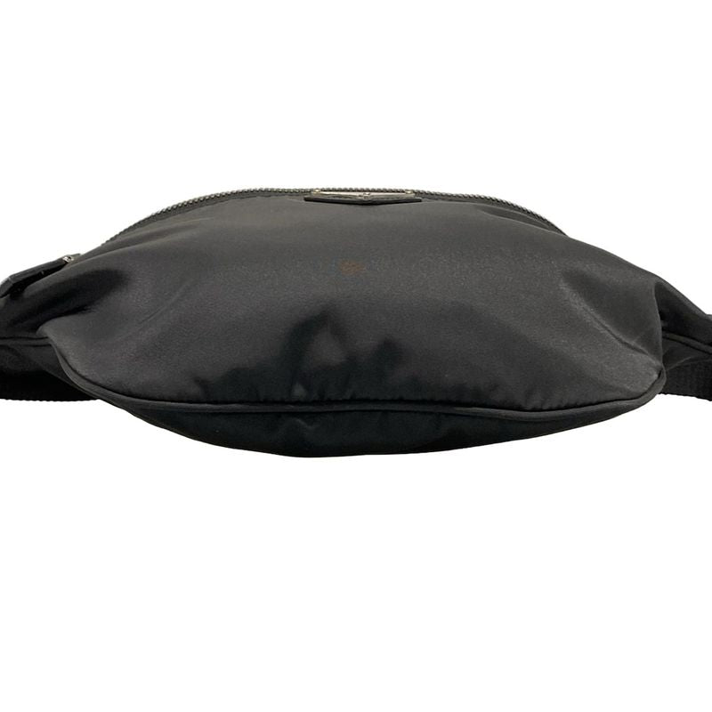 Prada Waist Pouch Re-nylon X Saffiano Leather Belt Bag 2vl033 Black Re-nylon