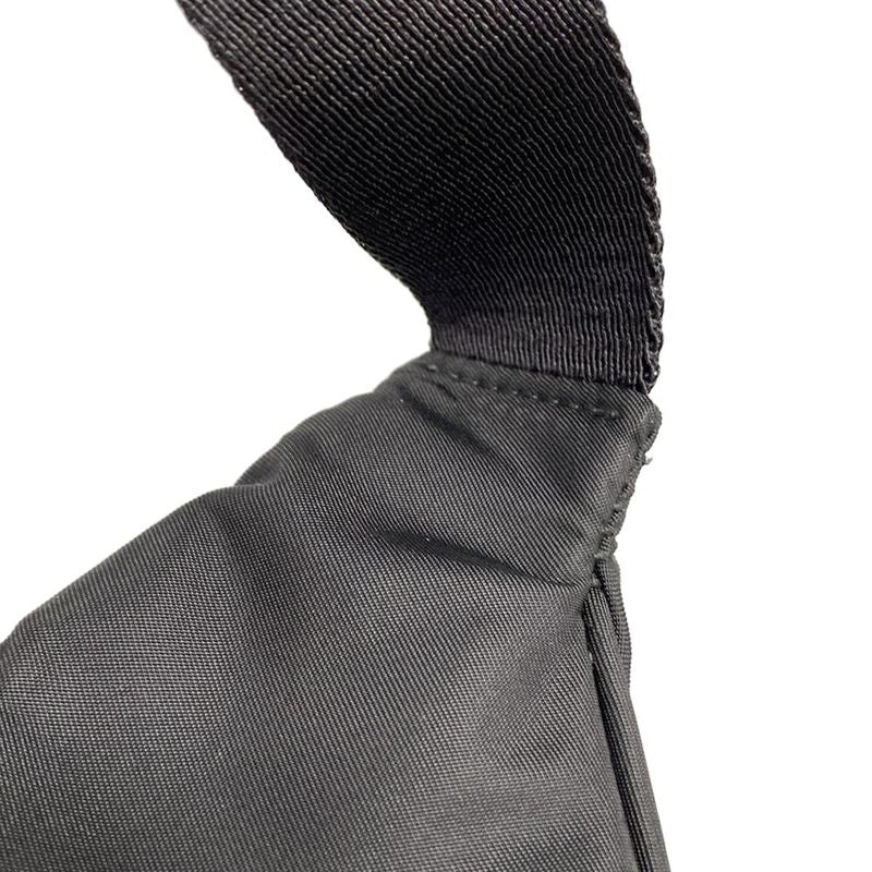 Prada Waist Pouch Re-nylon X Saffiano Leather Belt Bag 2vl033 Black Re-nylon