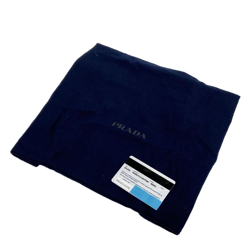 Prada Waist Pouch Re-nylon X Saffiano Leather Belt Bag 2vl033 Black Re-nylon