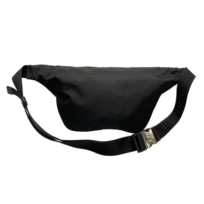 Prada Waist Pouch Re-nylon X Saffiano Leather Belt Bag 2vl033 Black Re-nylon