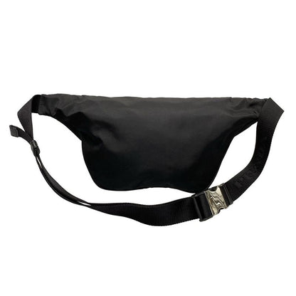 Prada Waist Pouch Re-nylon X Saffiano Leather Belt Bag 2vl033 Black Re-nylon