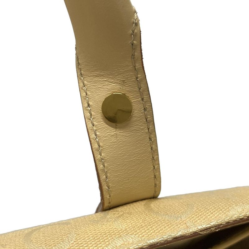 Celine Tote Bag C Macadam Pattern Beige Leather