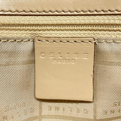 Celine Tote Bag C Macadam Pattern Beige Leather