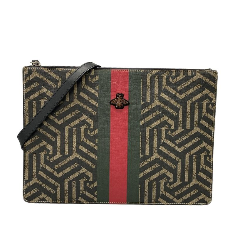 Gucci Shoulder Bag GG Plus GG Supreme/gg Kaleido/sherry (web) 429004 Beige X