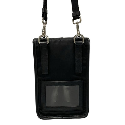 Prada Shoulder Bag Tessuto Shoulder 2zh109 Black Phone Pochette /re-nylon