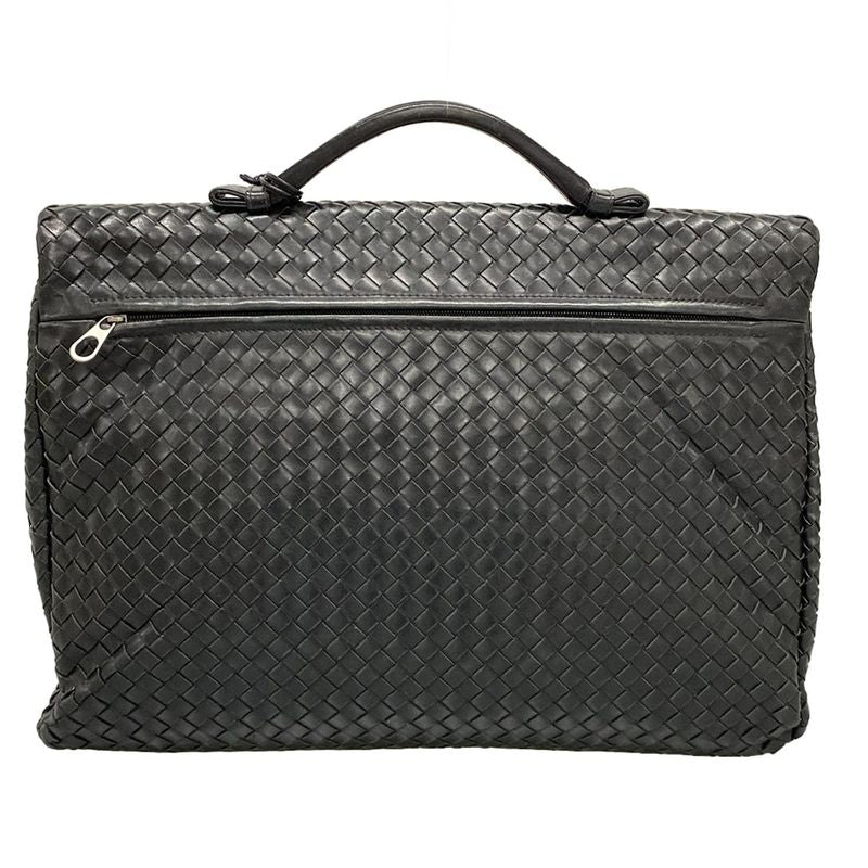 Bottega Veneta Business Bag Intrecciato 122139 Black Leather