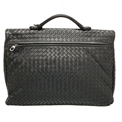 Bottega Veneta Business Bag Intrecciato 122139 Black Leather